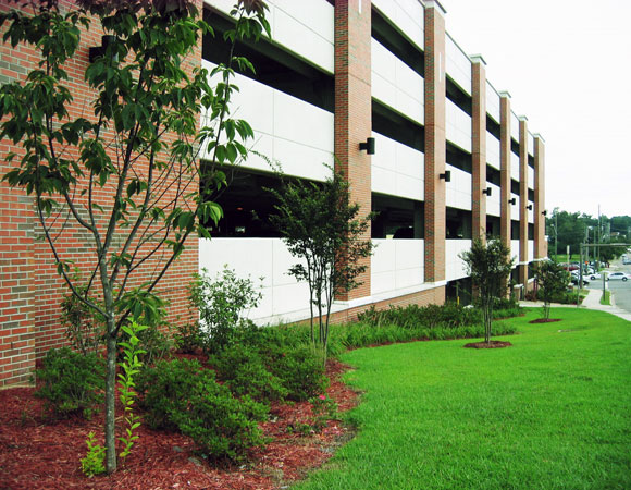 Commercial Landscaping: FSU Parking Garage, Tallahassee, FL