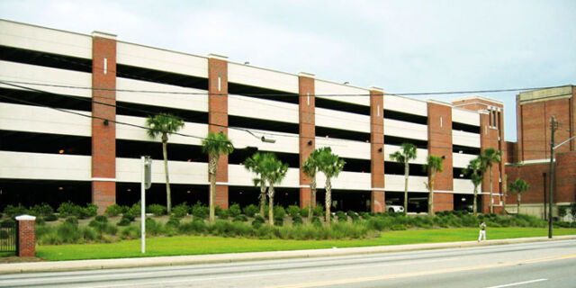 Commercial Landscaping: FSU Parking Garage, Tallahassee, FL